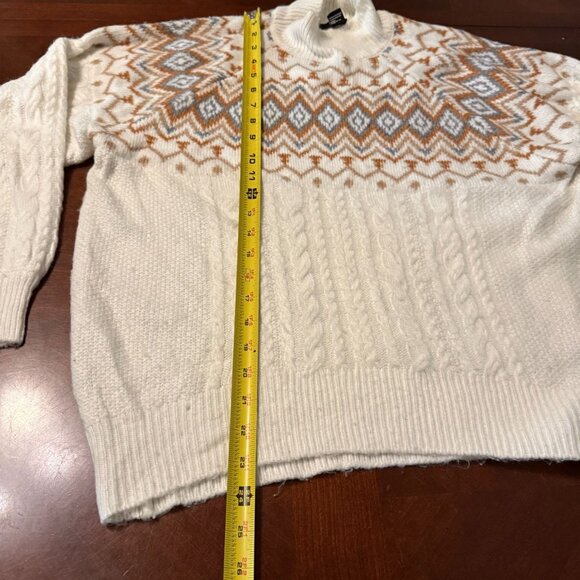 Womens Fair Isle Knit Sweater M Multicolor Forever 21 - Picture 7 of 10